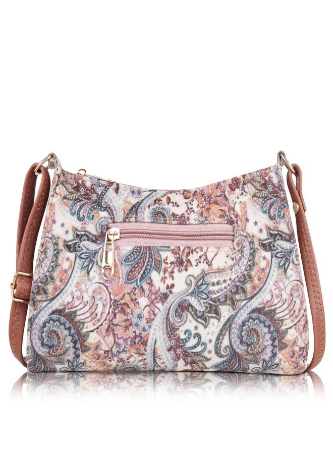 DANIEL CLARK Sling Bag for Women and Girls, Floral Print, Multicolor - Image 4
